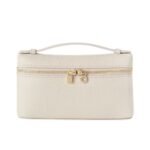 LORO PIANA EXTRA POCKET MINI POUCH WHISPER WHITE