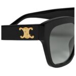 CELINE TRIOMPHE 09 SUNGLASSES IN ACETATE BLACK