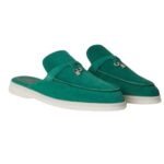 LORO PIANA BABOUCHE CHARMS WALK LOAFER FOREST LEAVES