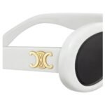CELINE TRIOMPHE 01 SUNGLASSES IN ACETATE WHITE
