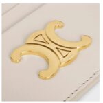 CELINE CARD HOLDER TRIOMPHE IN SHINY CALFSKIN PALE BEIGE