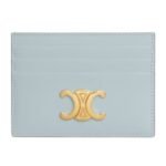 CELINE CARD HOLDER TRIOMPHE IN SHINY CALFSKIN CAPPUCCINO