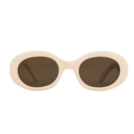 CELINE TRIOMPHE 01 SUNGLASSES IN ACETATE IVORY