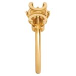 CELINE TRIOMPHE SOLITAIRE RING IN BRASS WITH GOLD FINISH