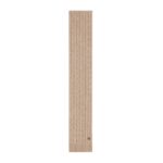 CELINE CABLE KNIT TRIOMPHE SCARF IN CASHMERE LIGHT TAUPE