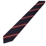 CELINE THIN TIE IN STRIPED SILK