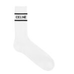 CELINE SOCKS IN STRIPED COTTON BLACK