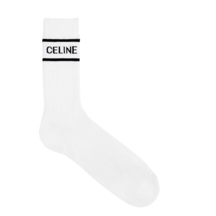 CELINE SOCKS IN STRIPED COTTON BLACK