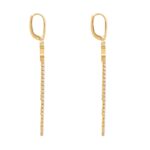 CELINE TRIOMPHE FRINGE EARRINGS IN BRASS WITH GOLD FINISH AND STRASS