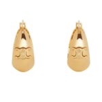 CELINE TRIOMPHE BOLD HOOPS IN BRASS WITH GOLD FINISH
