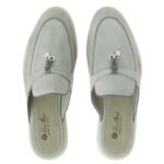 LORO PIANA CHARMS WALK BABOUCHE LOAFER EUCALYPTUS