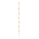 CELINE LES PERLES DOUBLE BRACELET IN BRASS WITH GOLD FINISH AND RESIN PEARLS