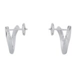 CELINE TORSION EARRINGS IN WHITE GOLD AND DIAMONDS