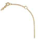 CELINE ALPHABET P NECKLACE IN BRASS WITH GOLD FINISH