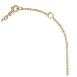 CELINE ALPHABET W NECKLACE IN BRASS WITH GOLD FINISH