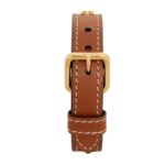CELINE LES CUIRS BRACELET IN CALFSKIN AND BRASS WITH GOLD FINISH