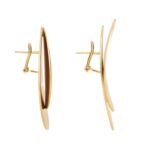 CELINE PETALE EARRINGS IN BRASS WITH GOLD FINISH