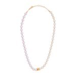 CELINE PLAGE PEARL NECKLACE IN BRASS WITH GOLD FINISH AND RESIN PEARLS