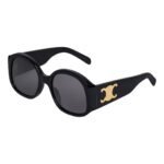 CELINE TRIOMPHE XL 02 SUNGLASSES IN ACETATE BLACK