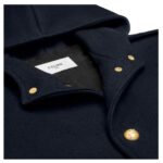 CELINE HOODED TRIOMPHE COAT IN WOOL FELT