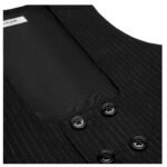 CELINE DOUBLE BREASTED VEST IN STRIPED WOOL FLANNEL