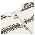 CELINE BAJA CARDIGAN IN STRIPED TWEED