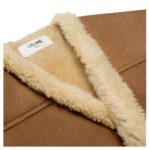 CELINE OVERSIZED SLEEVELESS JACKET IN CURLY LAMBSKIN
