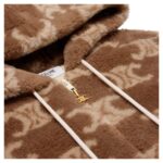 CELINE HOODED JACKET IN TRIOMPHE WOOL AND FUR