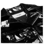 CELINE STRAIGHT BLOUSON JACKET IN PATENT LAMBSKIN LEATHER