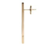 CELINE SENTIMENTAL STRAIGHT EARRING IN YELLOW GOLD AND DIAMOND