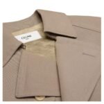 CELINE TRENCH COAT IN WOOL GABARDINE AND COTTON