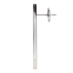 CELINE SENTIMENTAL STRAIGHT EARRING IN WHITE GOLD AND DIAMOND