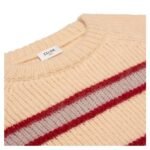 CELINE CREW NECK SWEATER IN STRIPED CASHMERE AND WOOL