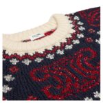 CELINE EMBROIDERED CREW NECK SWEATER IN FAIR ISLE WOOL