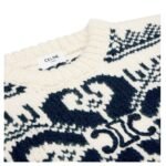 CELINE CREW NECK SWEATER IN FAIR ISLE WOOL AND CASHMERE