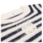 CELINE CREW NECK MARINIÈRE SWEATER IN MOHAIR AND SILK