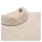 CELINE TURTLENECK SWEATER IN SHETLAND POINTELLE