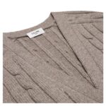 CELINE CABLE-KNIT TRIOMPHE CARDIGAN IN CASHMERE