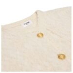 CELINE CARDIGAN JACKET IN ALPACA WOOL OFF WHITE