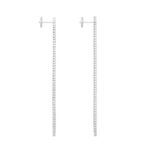 CELINE TENNIS COCKTAIL EARRINGS IN WHITE GOLD AND DIAMONDS