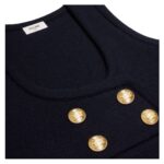CELINE TUNIC MINI DRESS IN INTERLOCK WOOL