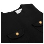 CELINE TRAPEZE MINI DRESS IN DOUBLE FACED WOOL TRICOTINE