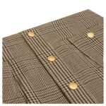 CELINE PLEATED BANDEAU MINI SKIRT IN LINEN AND WOOL