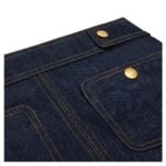 CELINE TRAPEZE MINI SKIRT IN RAW WASH DENIM