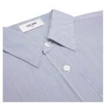 CELINE CROPPED SHIRT IN STRIPED COTTON AND SILK