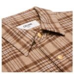 CELINE ROMY CROPPED SHIRT IN CHECKED CASHMERE