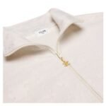 CELINE TRACKSUIT JACKET IN TRIOMPHE JERSEY LIGHT BEIGE