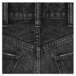 CELINE FLARED SURF JEANS IN BLACK ICE RINSE DENIM