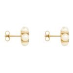 CELINE LES PERLES STUDS IN STRASS RESIN PEARLS AND BRASS WITH GOLD FINISH