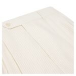 CELINE TRIPLE PLEATED MASCULIN SHORTS IN STRIPED WOOL